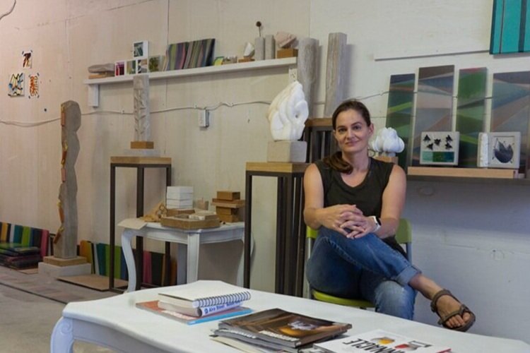 Rachel Kavathe in her studio